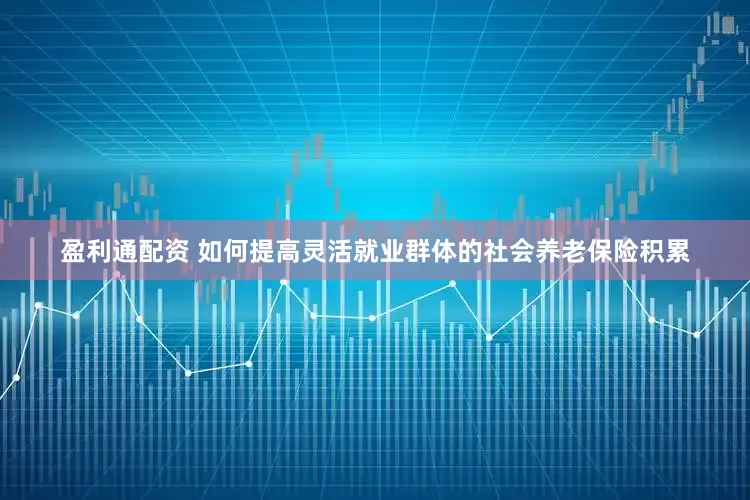盈利通配资 如何提高灵活就业群体的社会养老保险积累